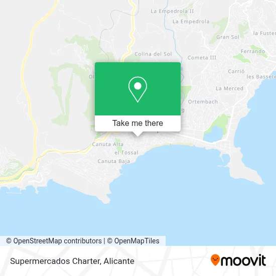 Supermercados Charter map