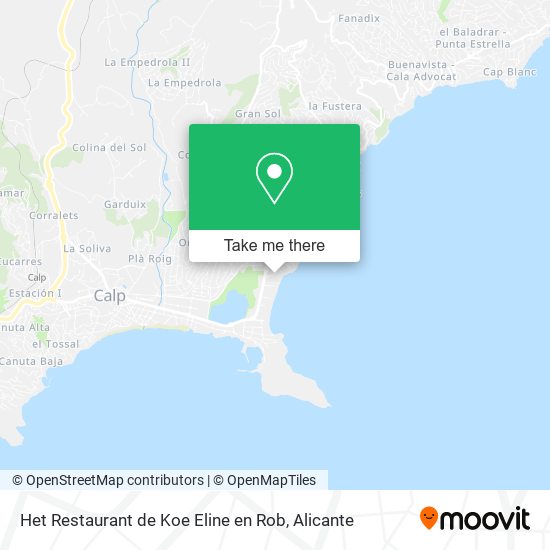 Het Restaurant de Koe Eline en Rob map