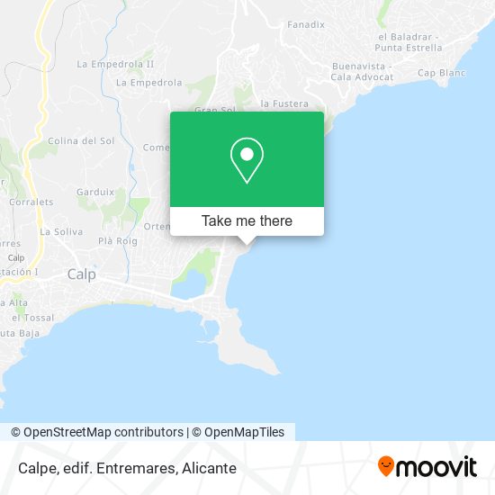 Calpe, edif. Entremares map