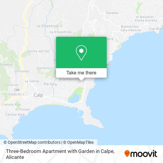 Three-Bedroom Apartment with Garden in Calpe map