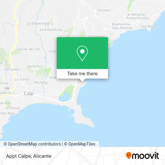 Appt Calpe map