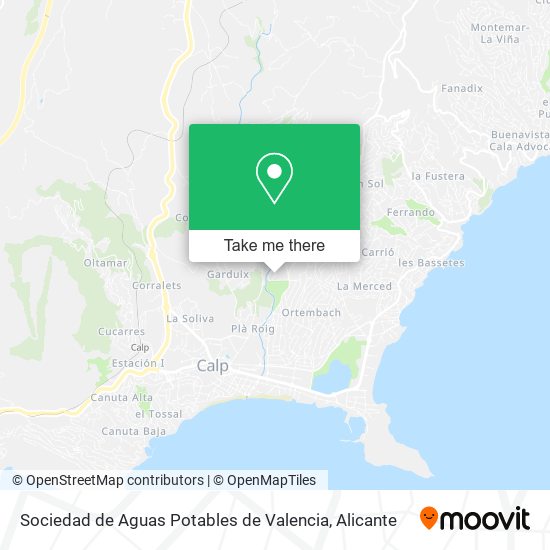 Sociedad de Aguas Potables de Valencia map