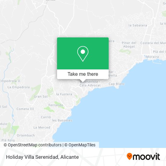 Holiday Villa Serenidad map