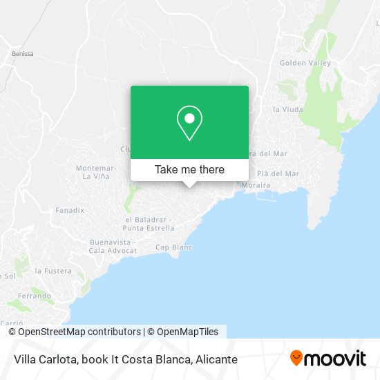 Villa Carlota, book It Costa Blanca map