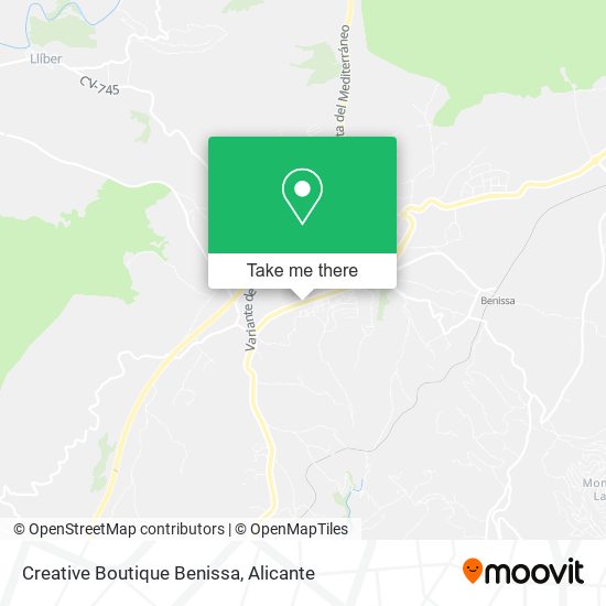 Creative Boutique Benissa map