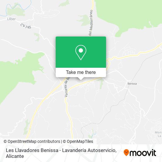 Les Llavadores Benissa - Lavandería Autoservicio map