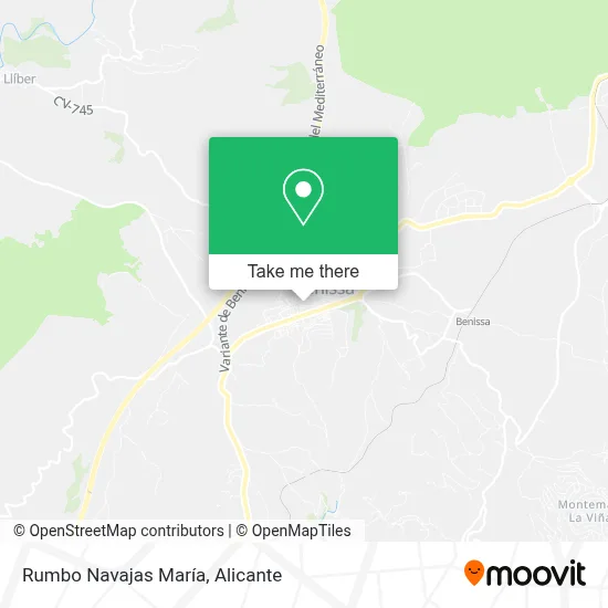 Rumbo Navajas María map