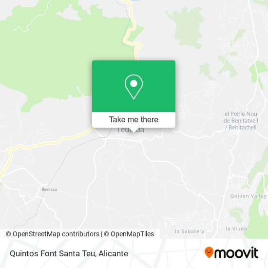 Quintos Font Santa Teu map