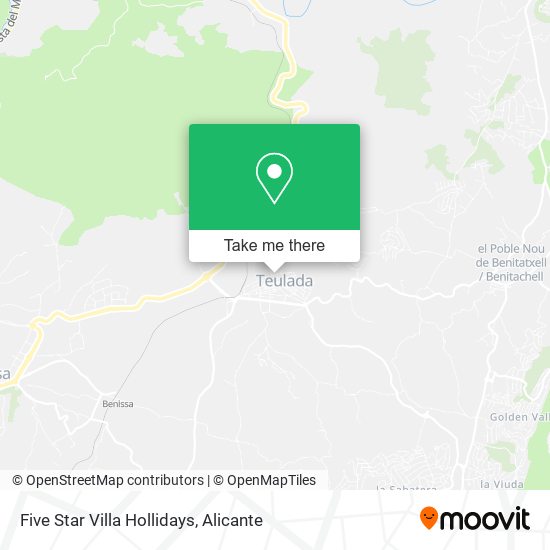 Five Star Villa Hollidays map