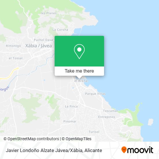Javier Londoño Alzate Jávea / Xàbia map
