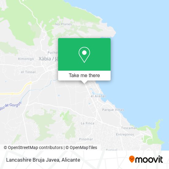 Lancashire Bruja Javea map