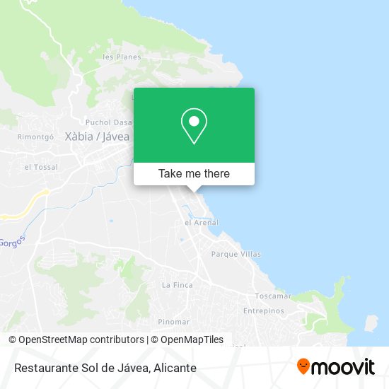 Restaurante Sol de Jávea map