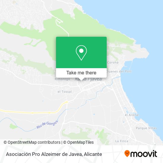 Asociación Pro Alzeimer de Javea map