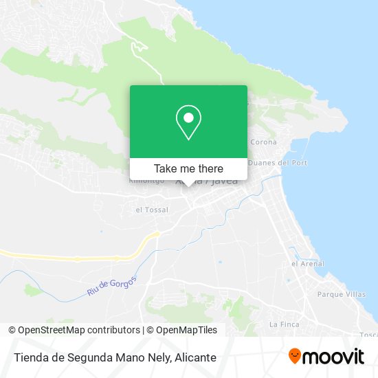 Tienda de Segunda Mano Nely map