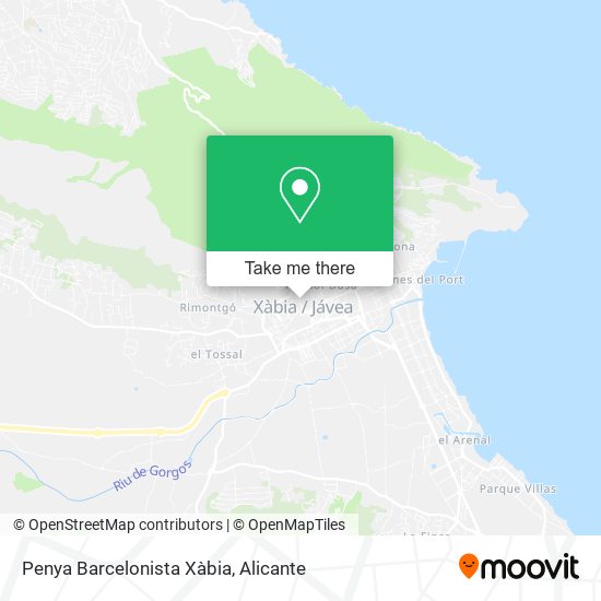 mapa Penya Barcelonista Xàbia