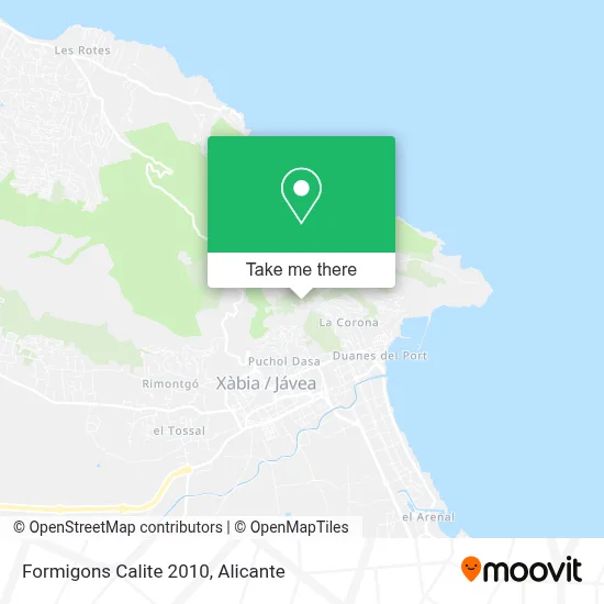 Formigons Calite 2010 map