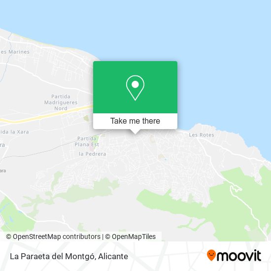 mapa La Paraeta del Montgó