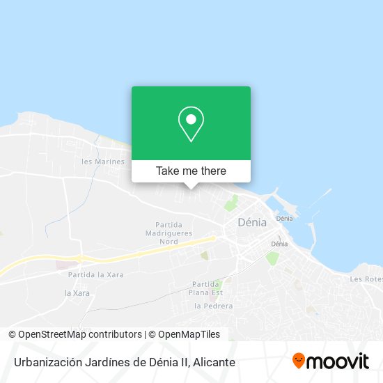 Urbanización Jardínes de Dénia II map