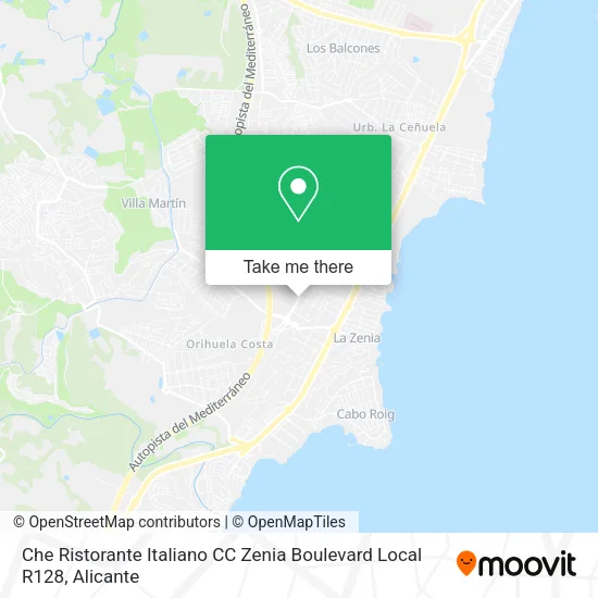 Che Ristorante Italiano CC Zenia Boulevard Local R128 map
