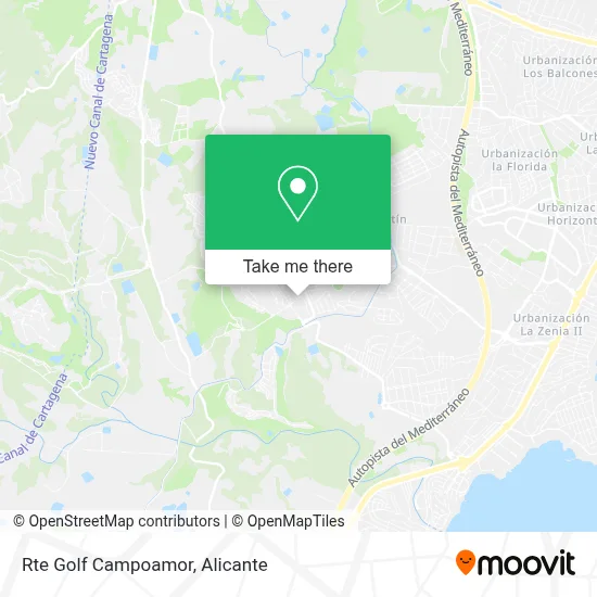 Rte Golf Campoamor map