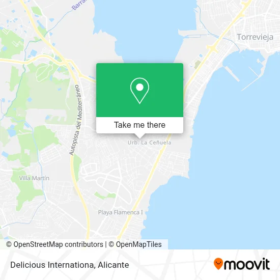 Delicious Internationa map