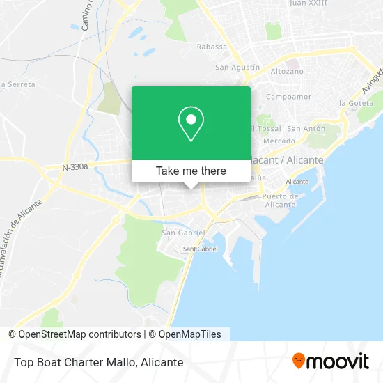 Top Boat Charter Mallo map
