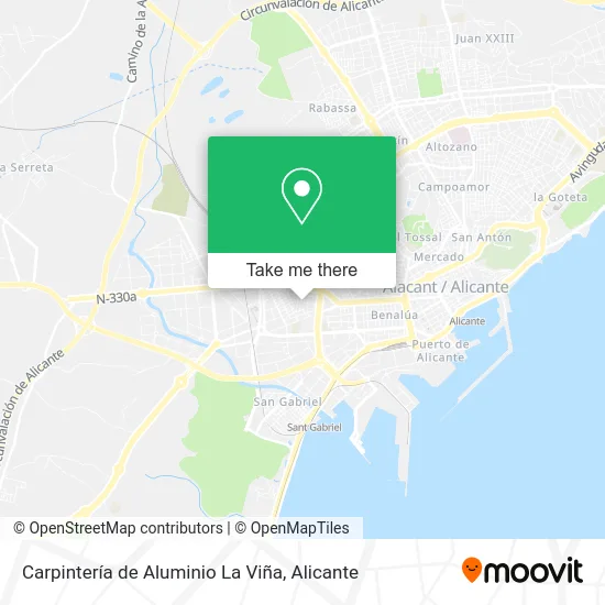 Carpintería de Aluminio La Viña map