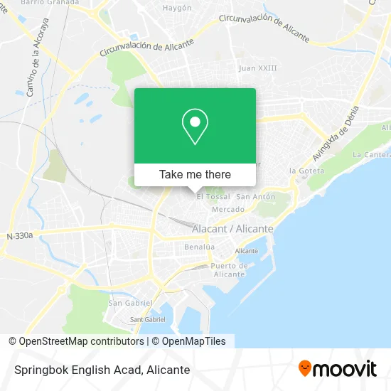 Springbok English Acad map