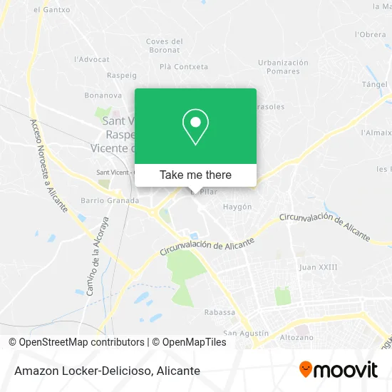 Amazon Locker-Delicioso map