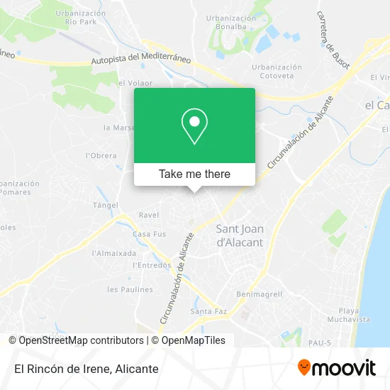 El Rincón de Irene map