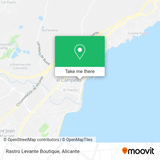 Rastro Levante Boutique map