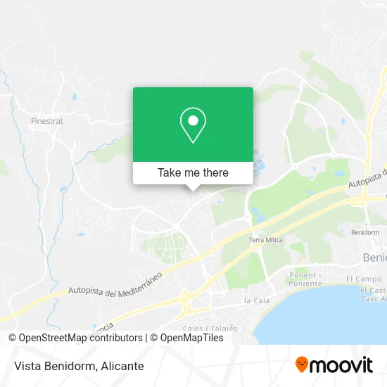 Vista Benidorm map