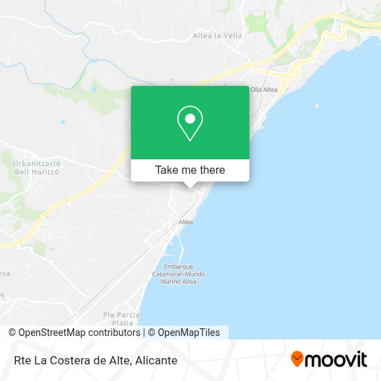 Rte La Costera de Alte map
