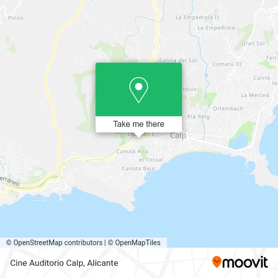 Cine Auditorio Calp map