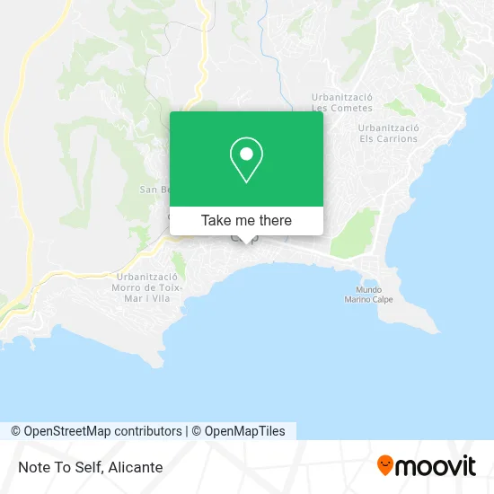 Note To Self map