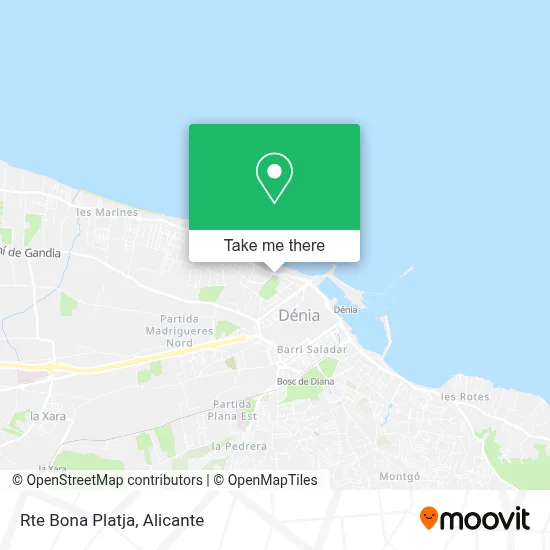 Rte Bona Platja map