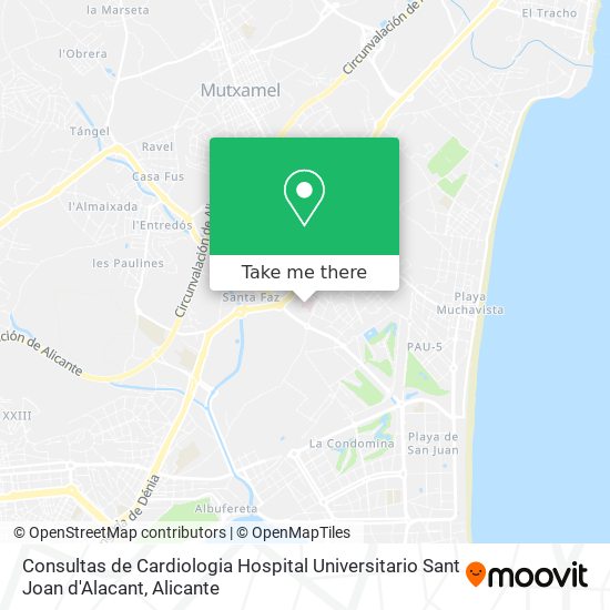Consultas de Cardiologia Hospital Universitario Sant Joan d'Alacant map