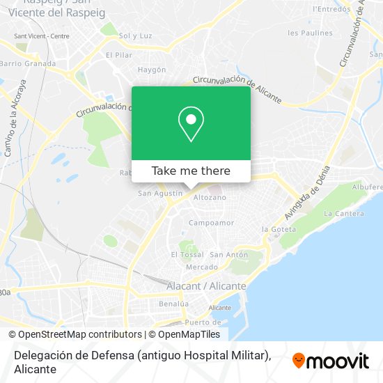 Delegación de Defensa (antiguo Hospital Militar) map