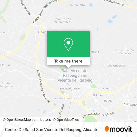 Centro De Salud San Vicente Del Raspeig map