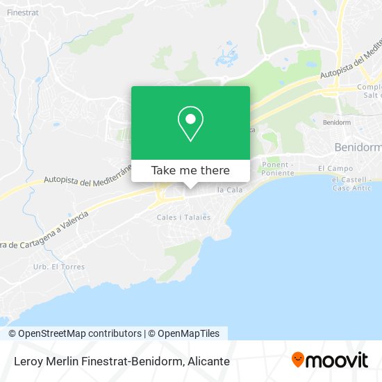 Leroy Merlin Finestrat-Benidorm map