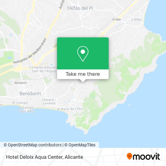 Hotel Deloix Aqua Center map