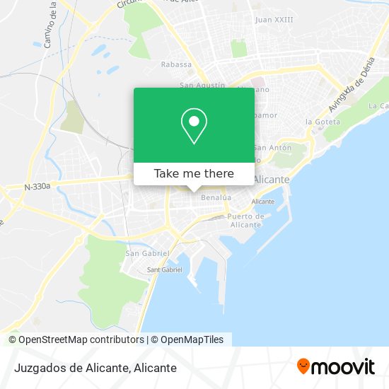 Juzgados de Alicante map