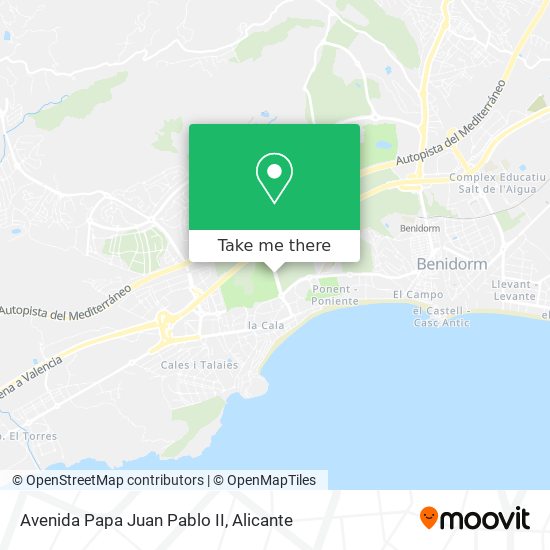 Avenida Papa Juan Pablo II map