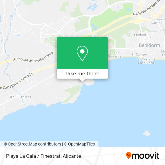 mapa Playa La Cala / Finestrat