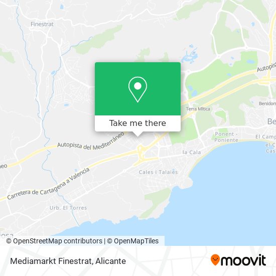 Mediamarkt Finestrat map