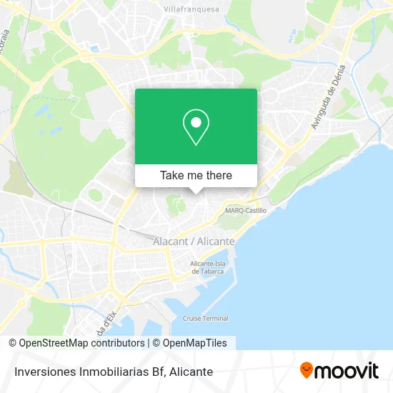 Inversiones Inmobiliarias Bf map
