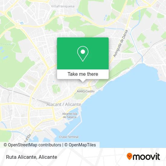 Ruta Alicante map