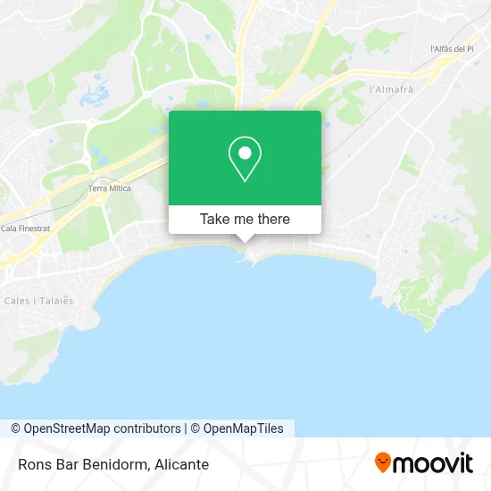 Rons Bar Benidorm map