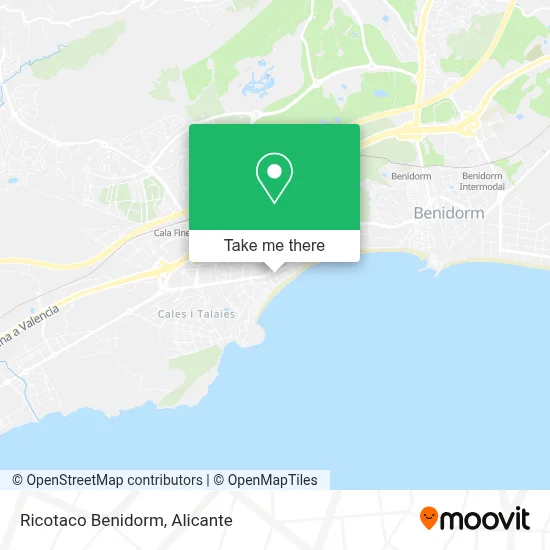 Ricotaco Benidorm map