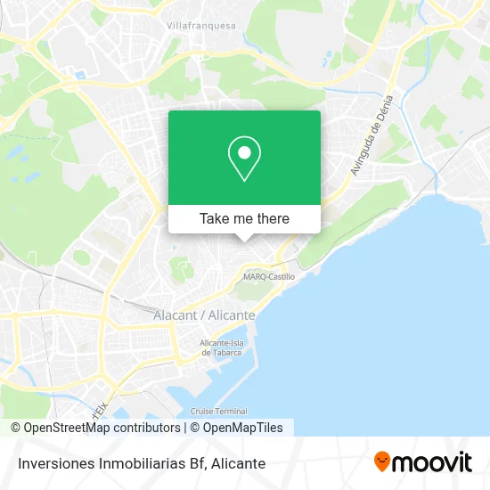 Inversiones Inmobiliarias Bf map